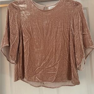 VELVET by Graham & Spencer crushed velvet top S